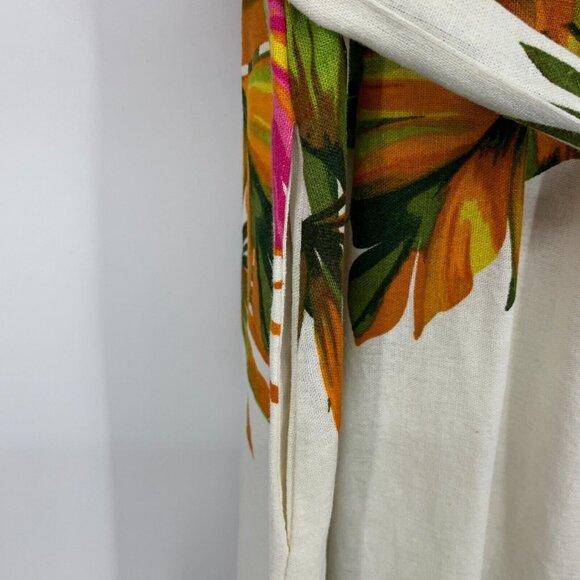 INC Maxi Dress Floral Print Linen Blend Tie Waist Pockets NWT - Picture 15 of 15